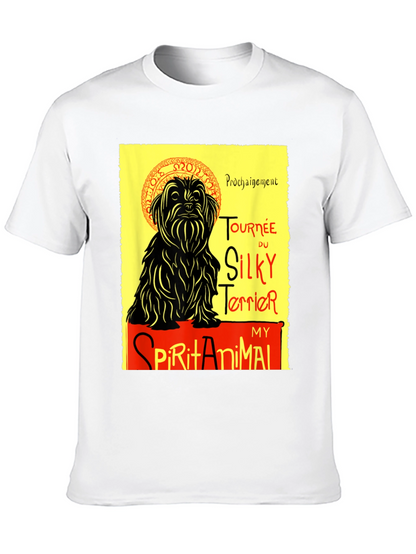 Camiseta Negra: Silky Terrier - Mi Animal Espiritual