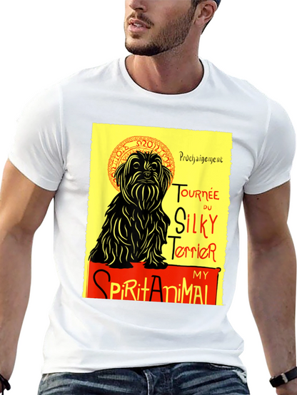 Camiseta Negra: Silky Terrier - Mi Animal Espiritual