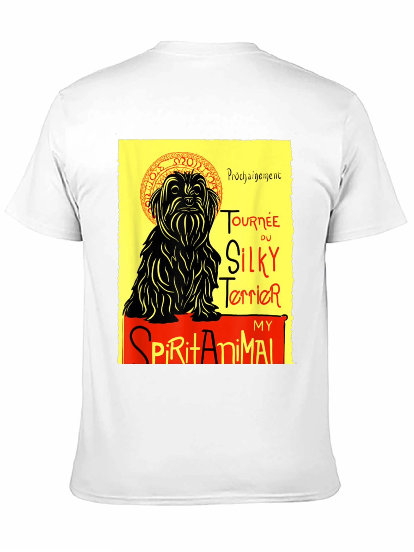 Camiseta Negra: Silky Terrier - Mi Animal Espiritual