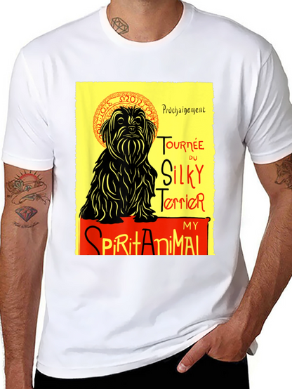 Camiseta Negra: Silky Terrier - Mi Animal Espiritual