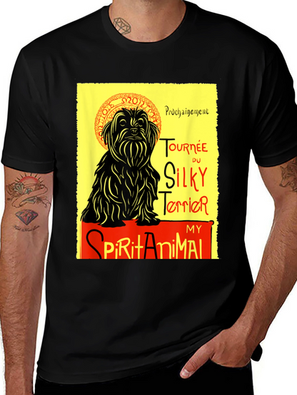 Camiseta Negra: Silky Terrier - Mi Animal Espiritual