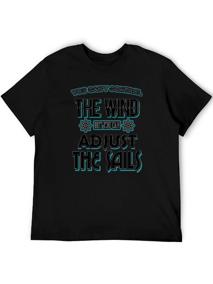 Camiseta Negra con Diseño Náutico Inspirador