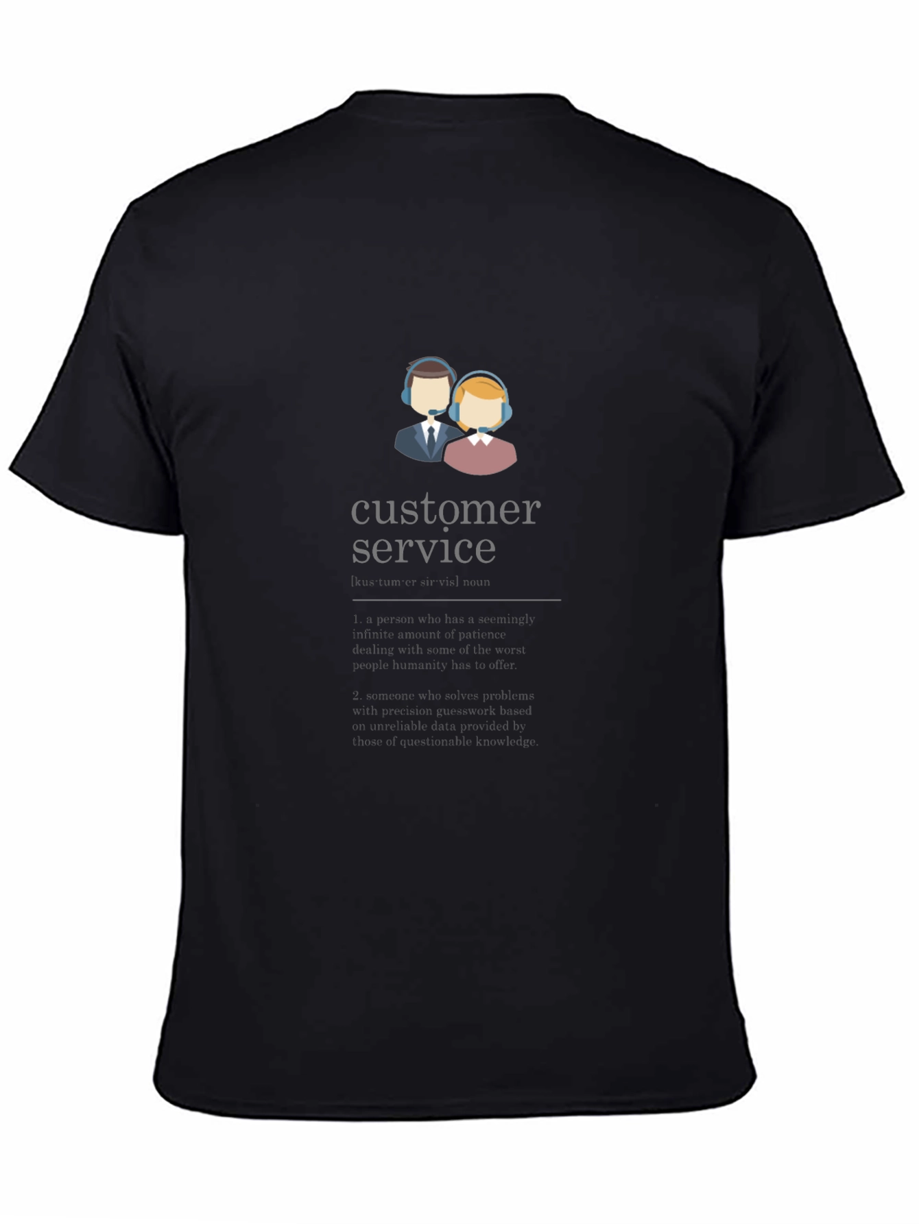 Camiseta Negra Unisex Customer Service