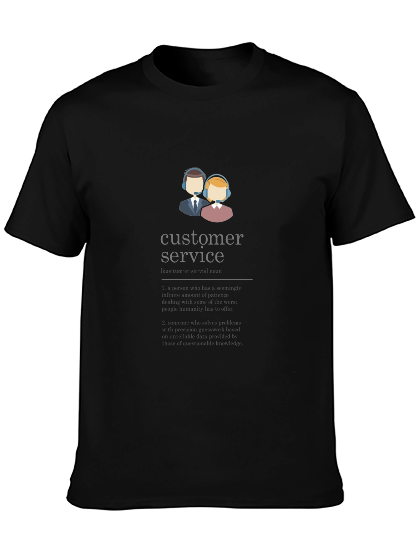 Camiseta Negra Unisex Customer Service