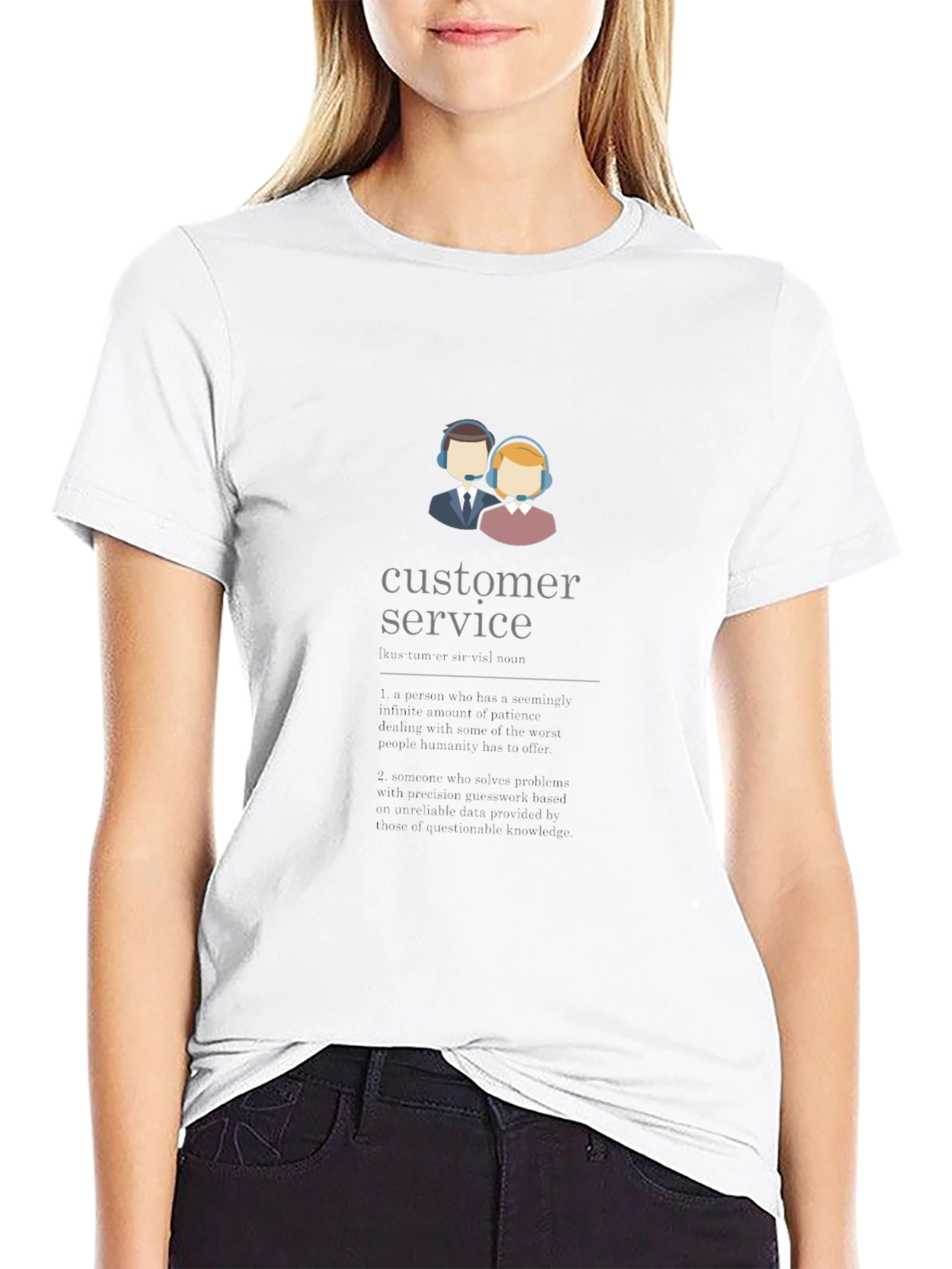 Camiseta Negra Unisex Customer Service