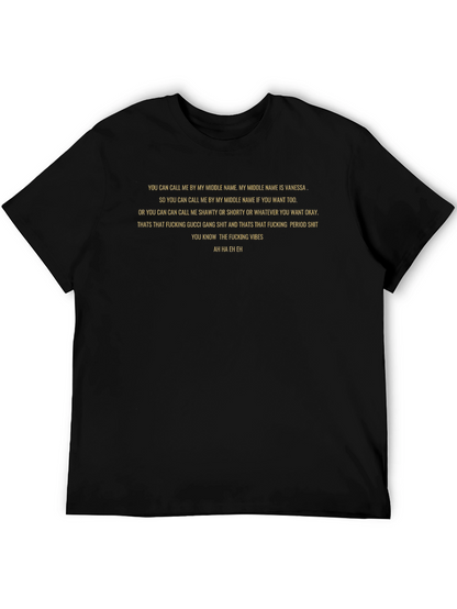 Camiseta Negra con Texto: Vanessa Vibes