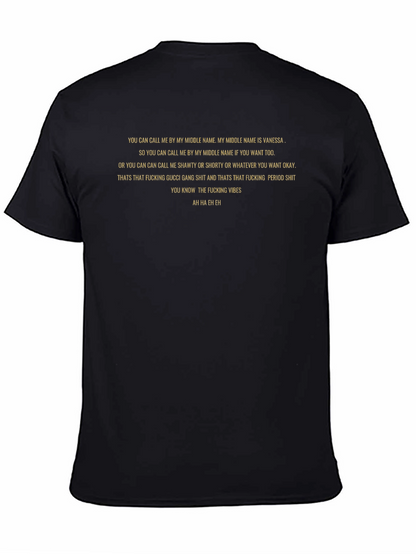 Camiseta Negra con Texto: Vanessa Vibes