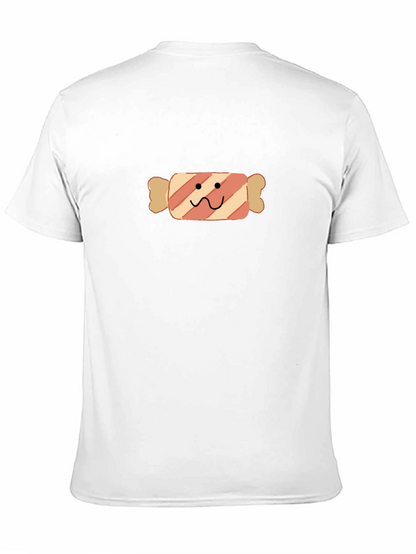 Camiseta Negra con Diseño de Caramelo Divertido