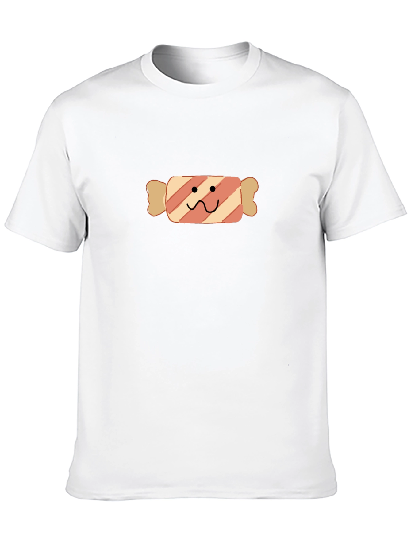 Camiseta Negra con Diseño de Caramelo Divertido