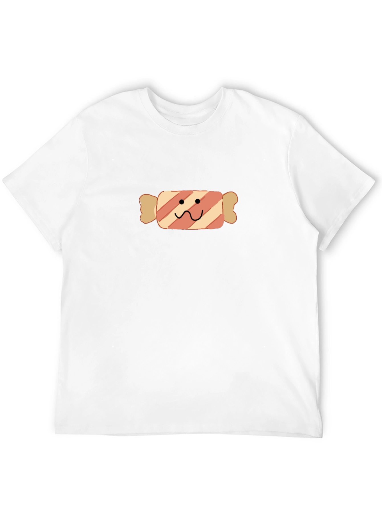 Camiseta Negra con Diseño de Caramelo Divertido