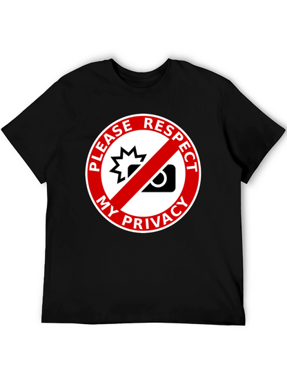 Camiseta Negra: ¡Respeta Mi Privacidad! Diseño Único