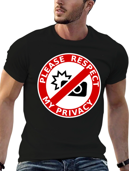 Camiseta Negra: ¡Respeta Mi Privacidad! Diseño Único