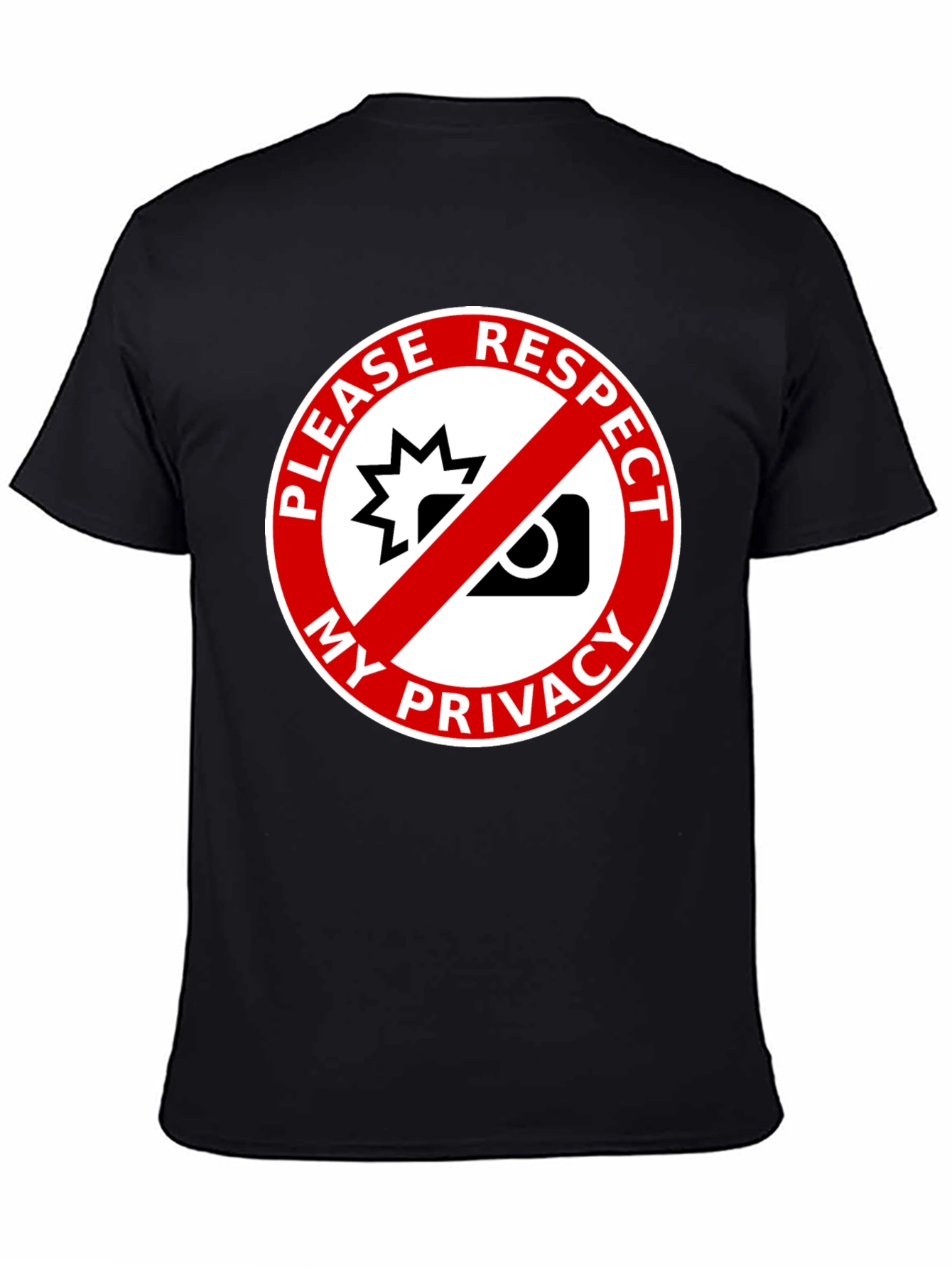Camiseta Negra: ¡Respeta Mi Privacidad! Diseño Único
