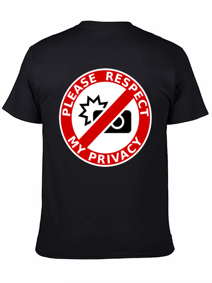 Camiseta Negra: ¡Respeta Mi Privacidad! Diseño Único