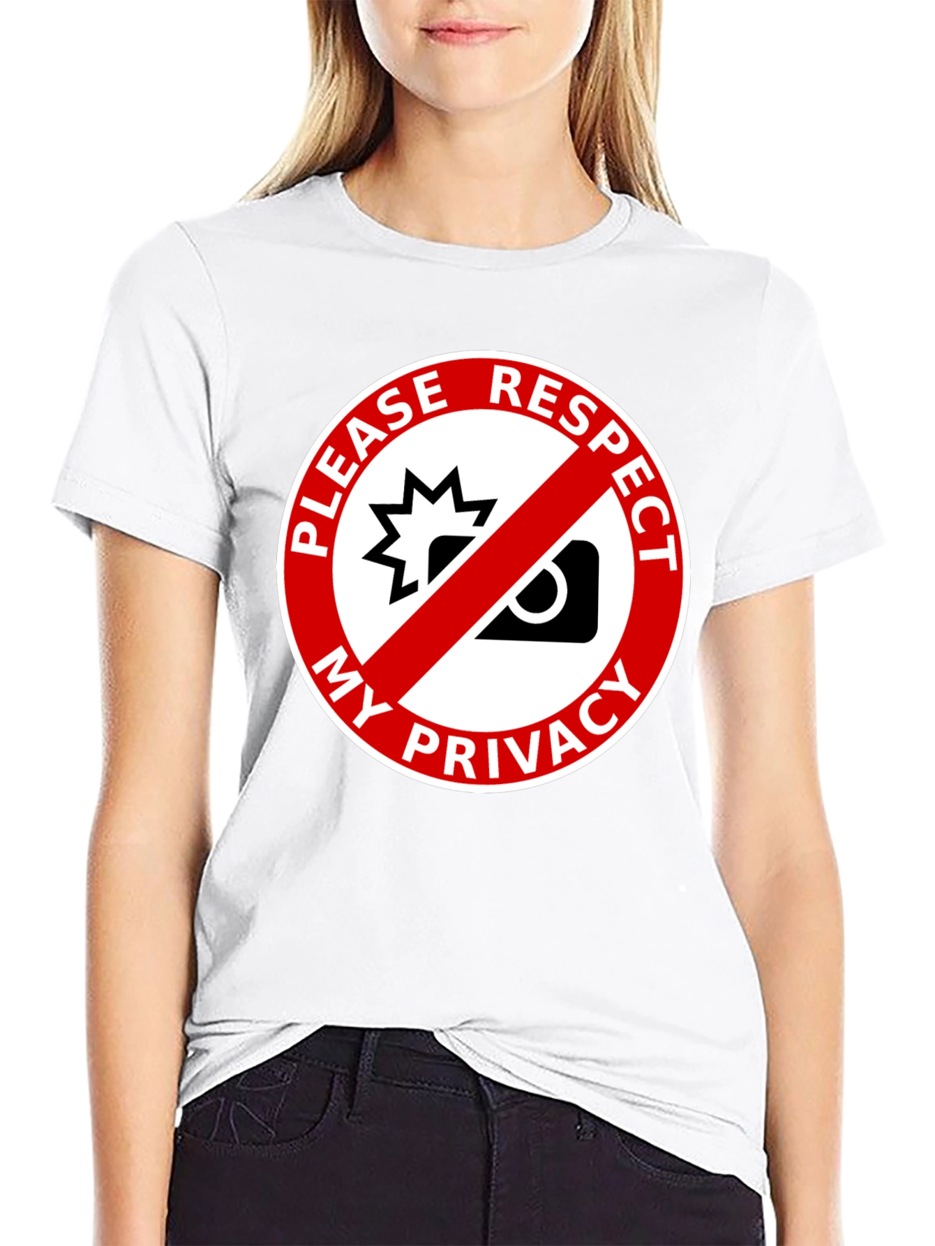 Camiseta Negra: ¡Respeta Mi Privacidad! Diseño Único