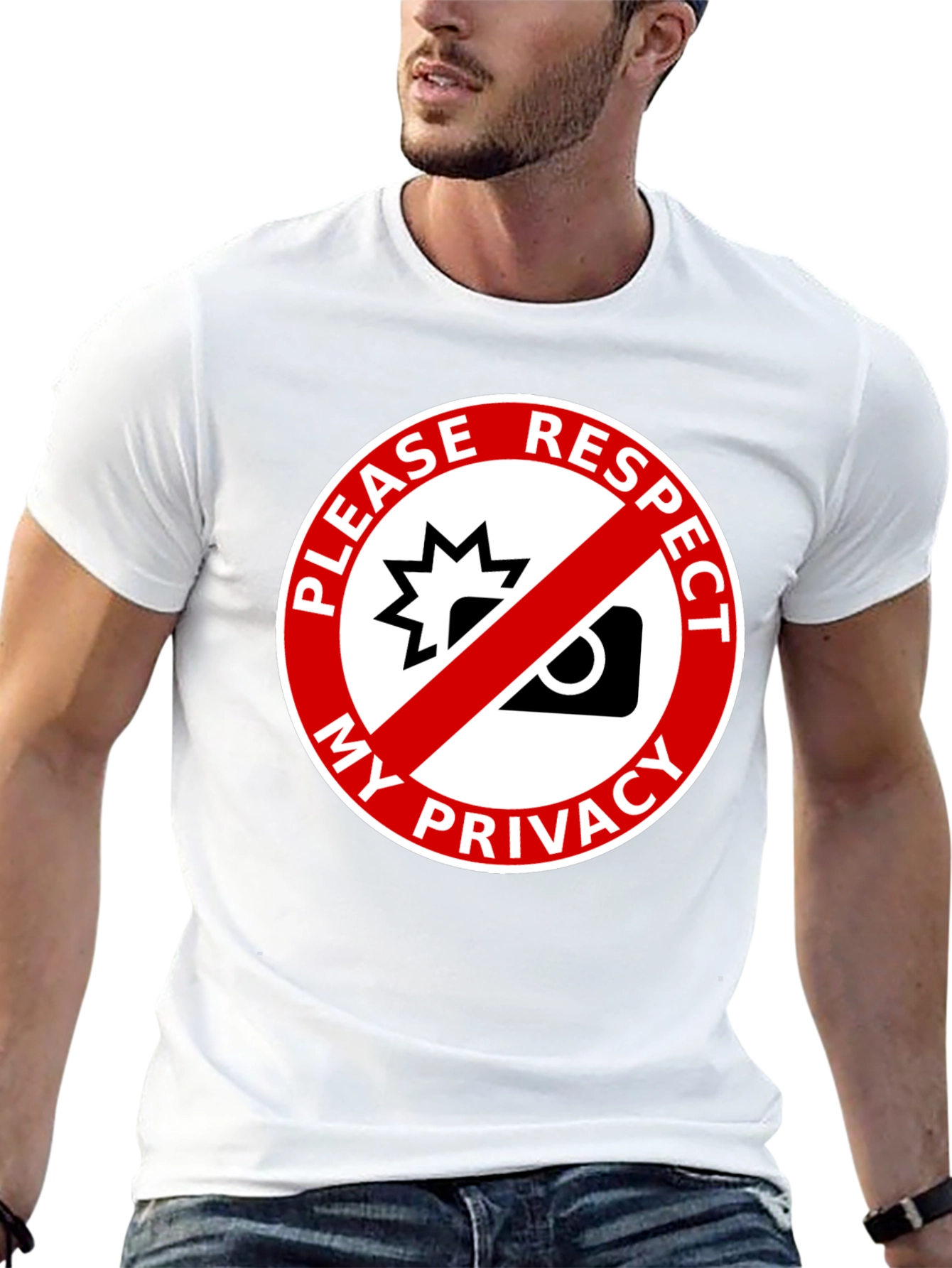 Camiseta Negra: ¡Respeta Mi Privacidad! Diseño Único