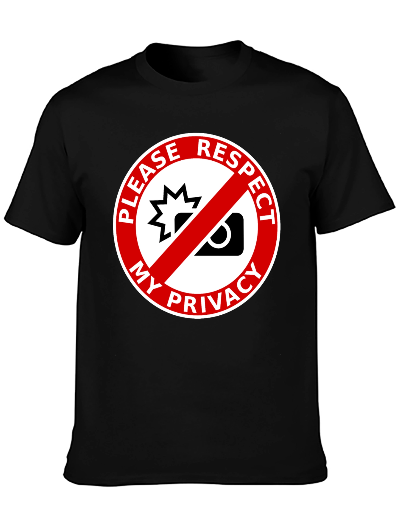 Camiseta Negra: ¡Respeta Mi Privacidad! Diseño Único