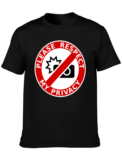 Camiseta Negra: ¡Respeta Mi Privacidad! Diseño Único