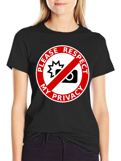 Camiseta Negra: ¡Respeta Mi Privacidad! Diseño Único