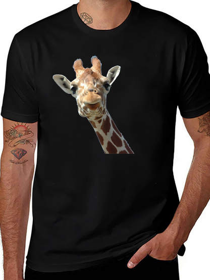 Camiseta Negra con Diseño de Jirafa