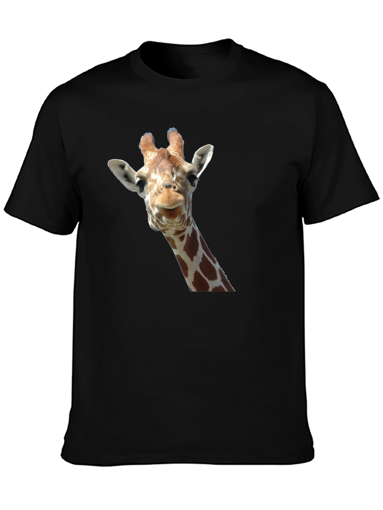 Camiseta Negra con Diseño de Jirafa