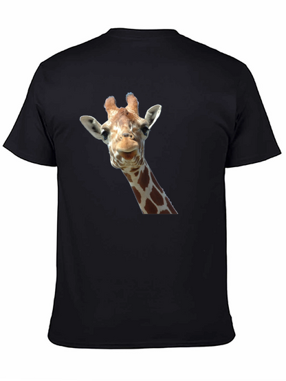 Camiseta Negra con Diseño de Jirafa