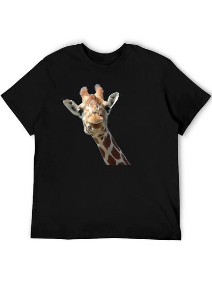 Camiseta Negra con Diseño de Jirafa