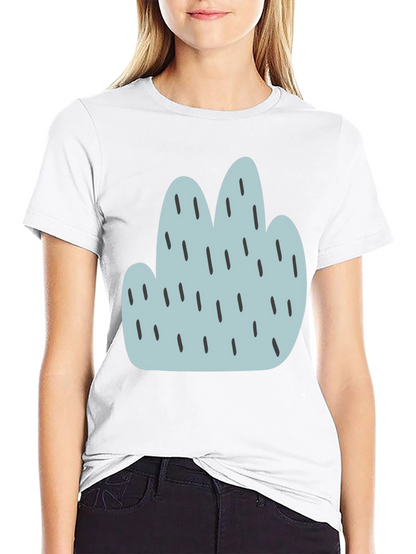 Camiseta Negra con Diseño Abstracto Azul