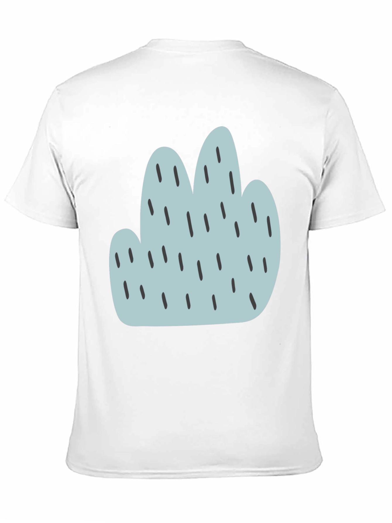 Camiseta Negra con Diseño Abstracto Azul