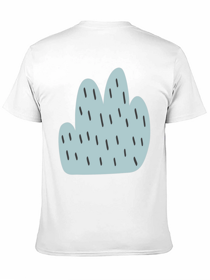 Camiseta Negra con Diseño Abstracto Azul