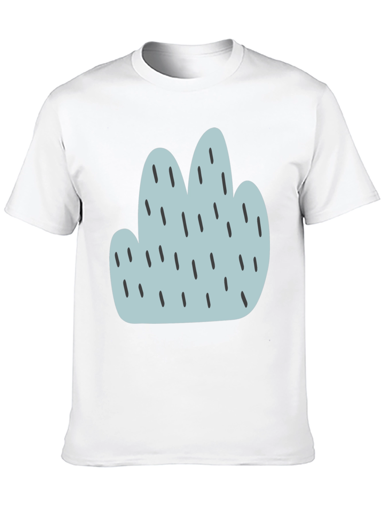 Camiseta Negra con Diseño Abstracto Azul