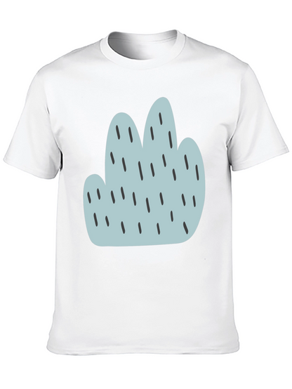 Camiseta Negra con Diseño Abstracto Azul