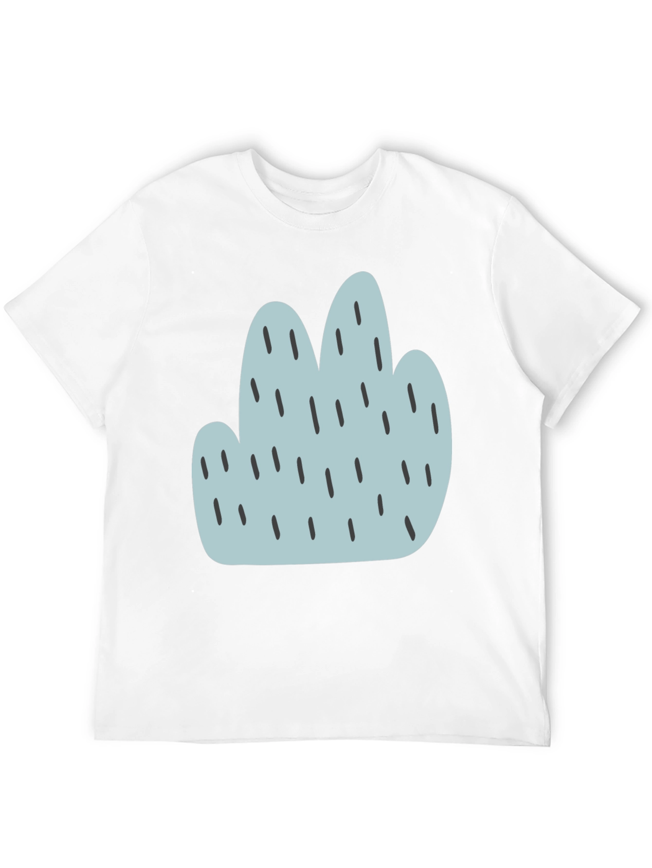 Camiseta Negra con Diseño Abstracto Azul