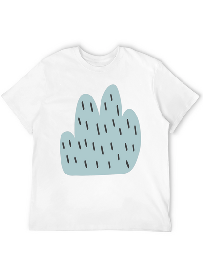 Camiseta Negra con Diseño Abstracto Azul