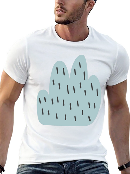 Camiseta Negra con Diseño Abstracto Azul