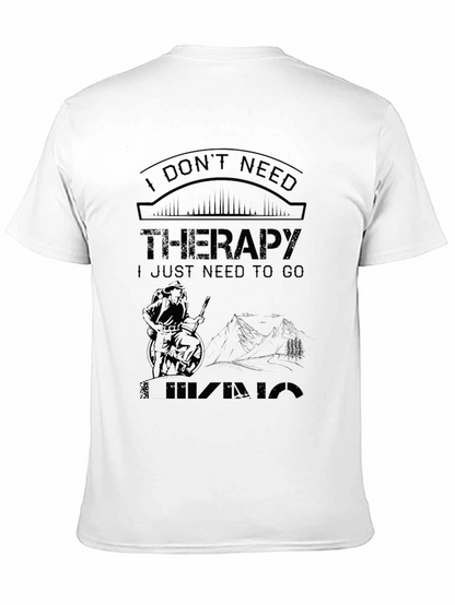 Camiseta Negra: No Necesito Terapia Necesito Ir de Hiking