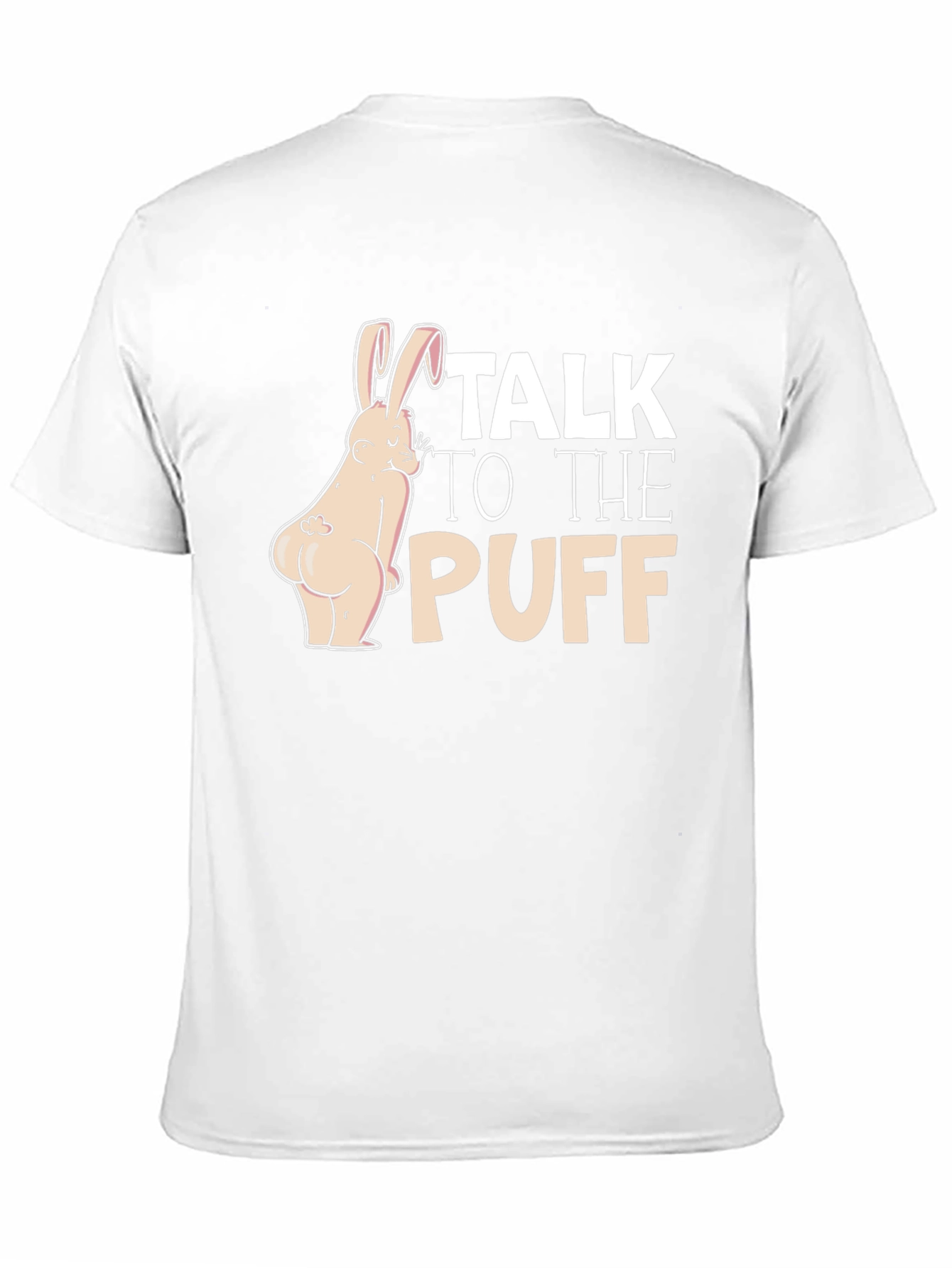Camiseta Negra: Conejo Descarado Talk to the Puff