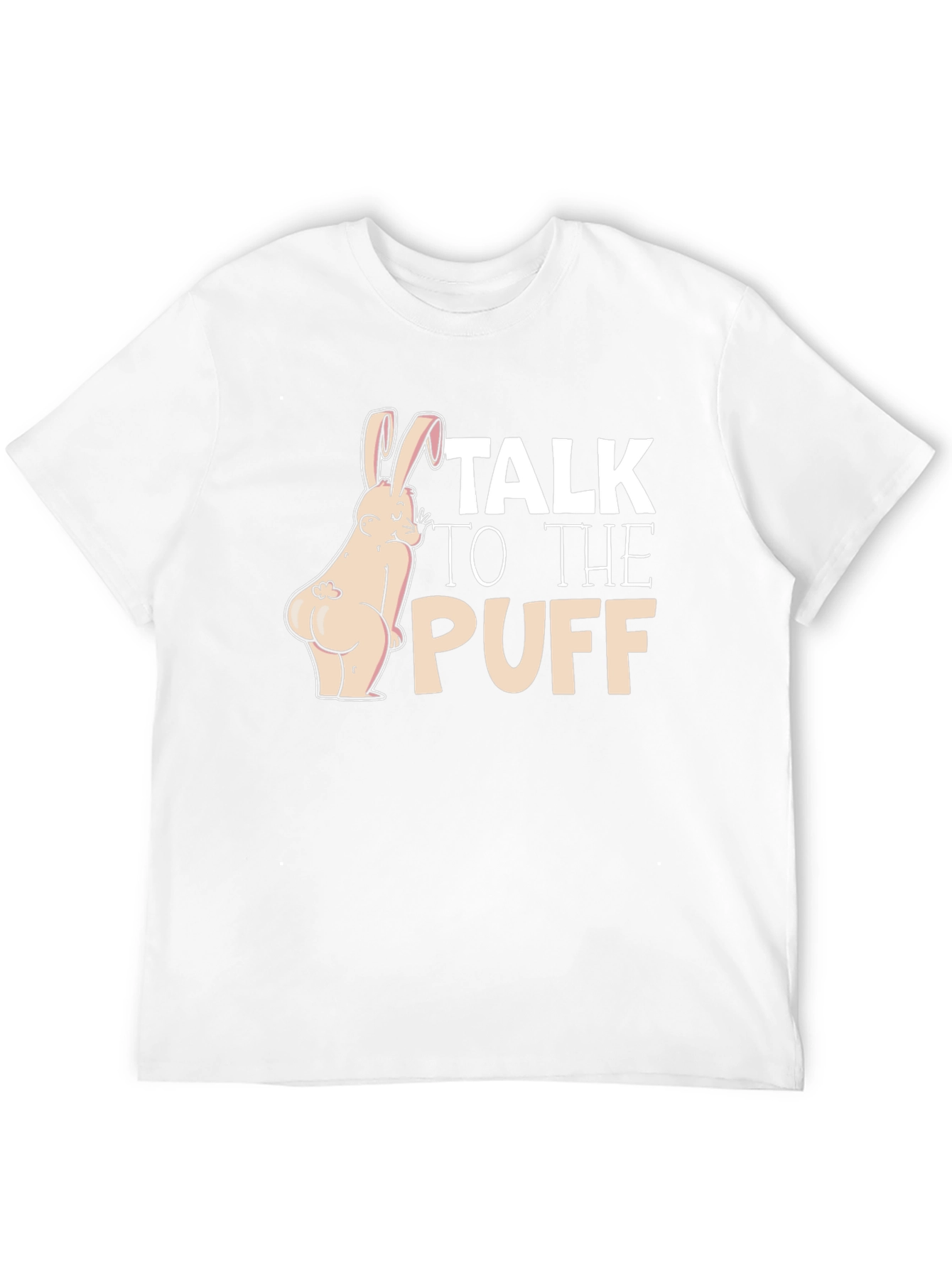 Camiseta Negra: Conejo Descarado Talk to the Puff