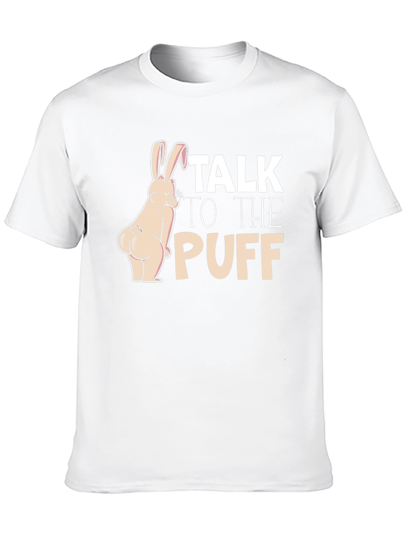 Camiseta Negra: Conejo Descarado Talk to the Puff