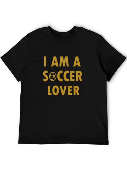 Camiseta Negra Soy un Amante del Fútbol
