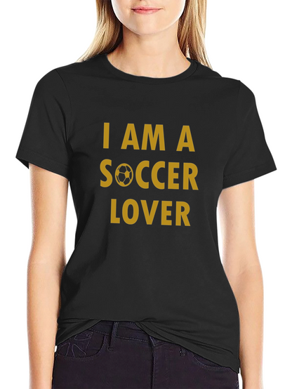 Camiseta Negra Soy un Amante del Fútbol