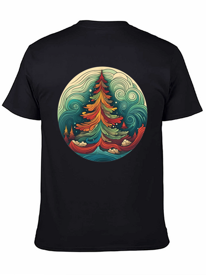 Camiseta Hombre Diseño Árbol Psicodélico