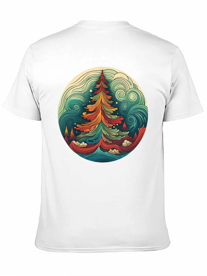 Camiseta Hombre Diseño Árbol Psicodélico