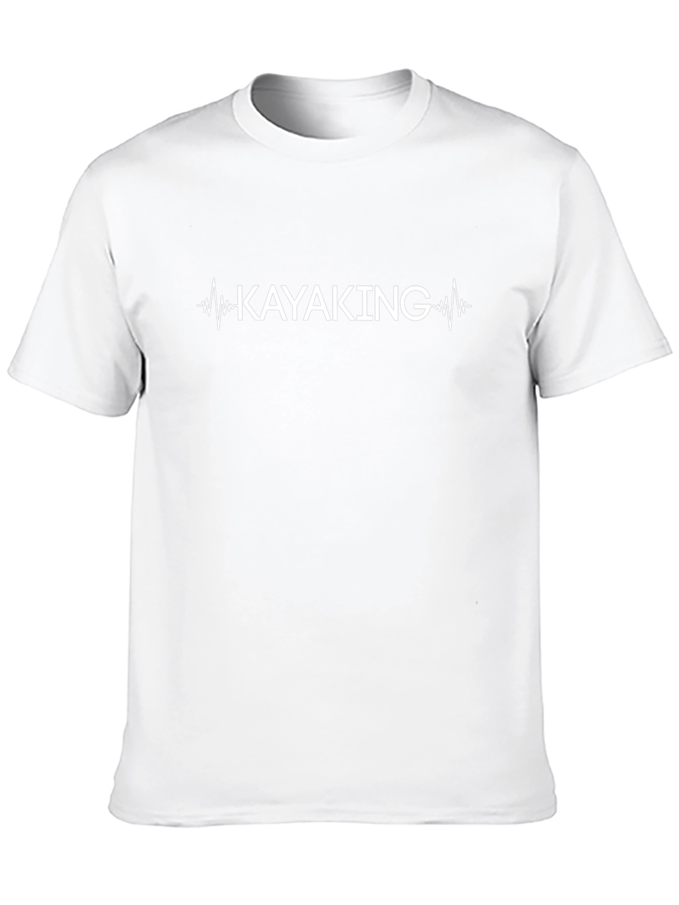 Camiseta Negra de Algodón con Diseño Kayaking