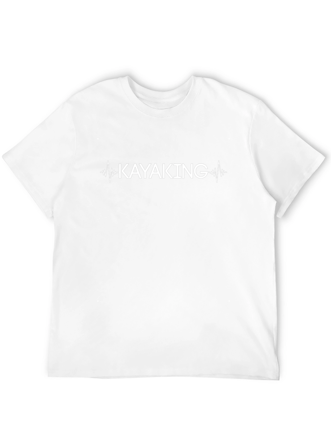 Camiseta Negra de Algodón con Diseño Kayaking