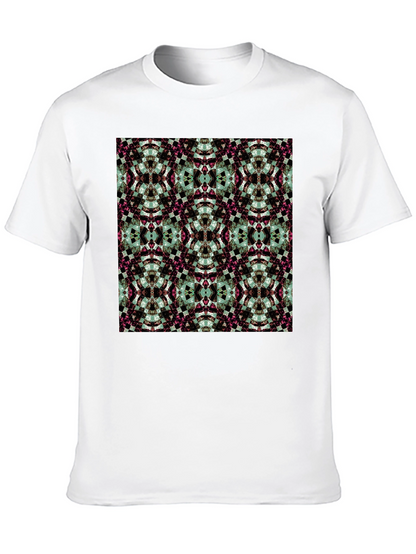 Camiseta Negra Estampado Geométrico Abstracto