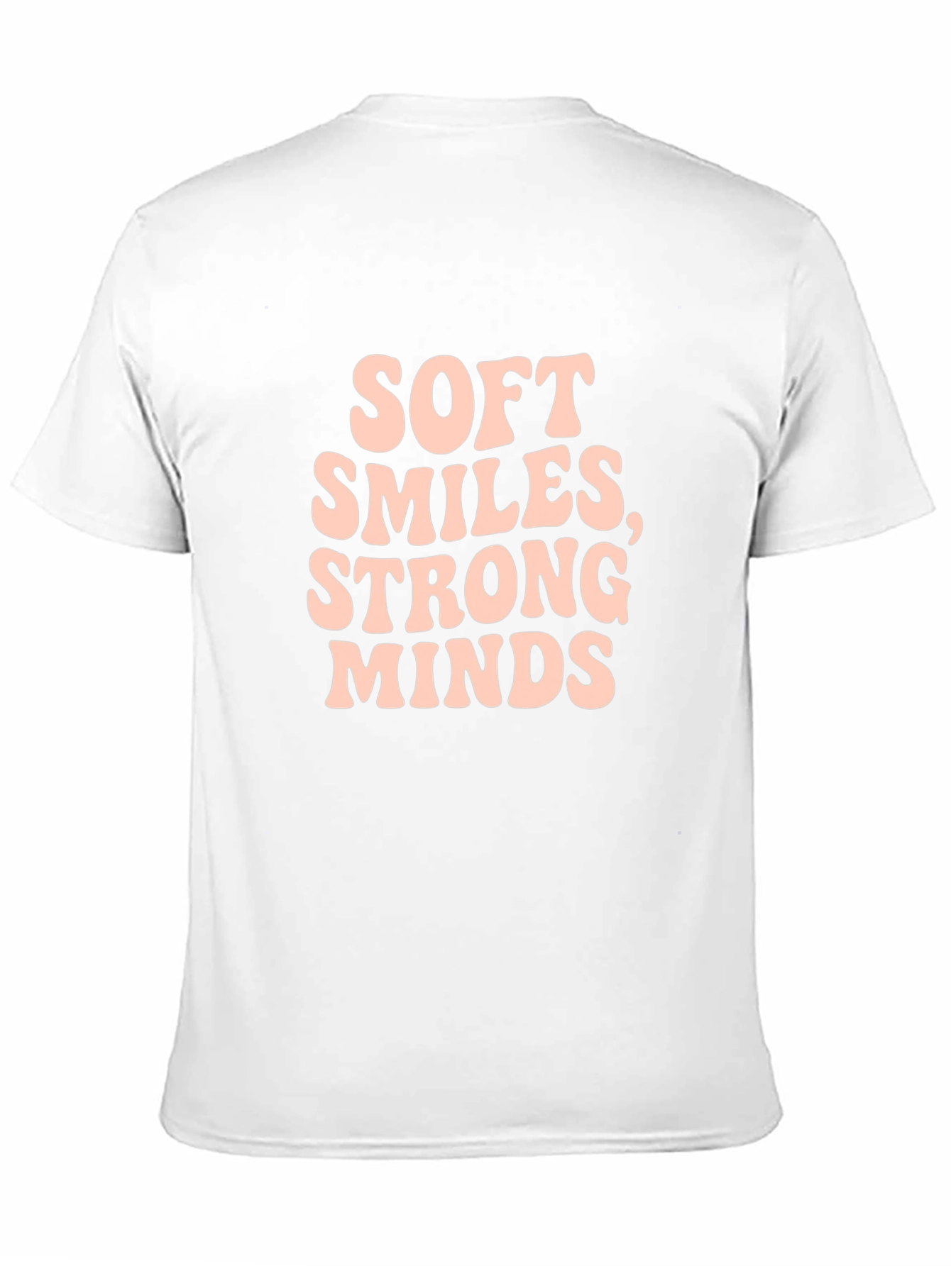 Camiseta Negra con Letras Soft Smiles Strong Minds