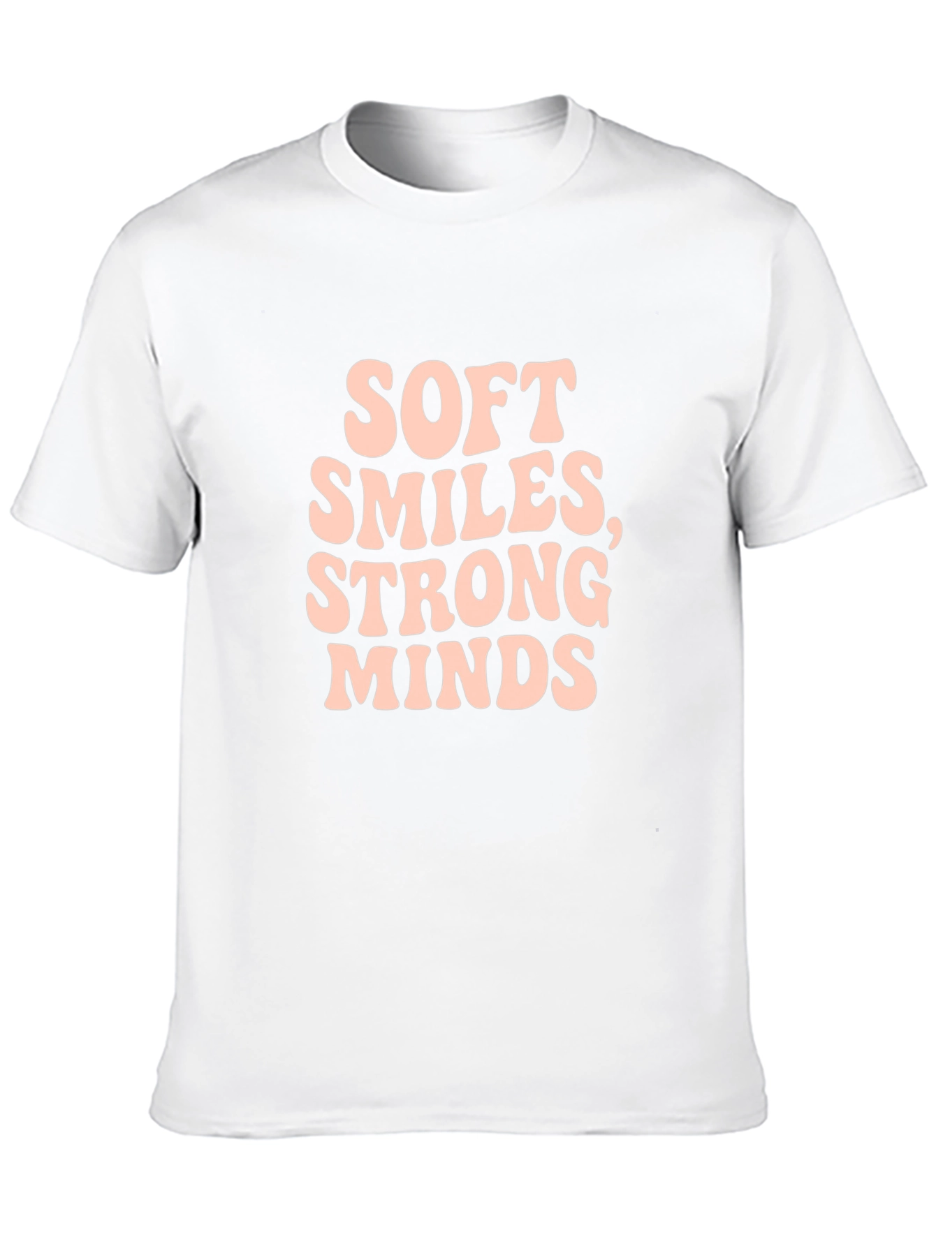 Camiseta Negra con Letras Soft Smiles Strong Minds