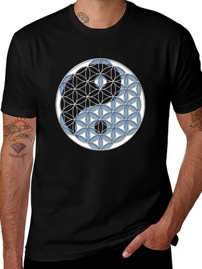 Camiseta Yin Yang Flor de la Vida Hombre