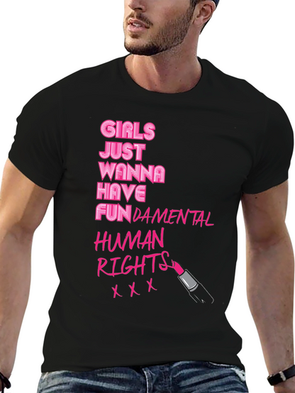 Camiseta Negra: Derechos Humanos Fundamentales para Chicas